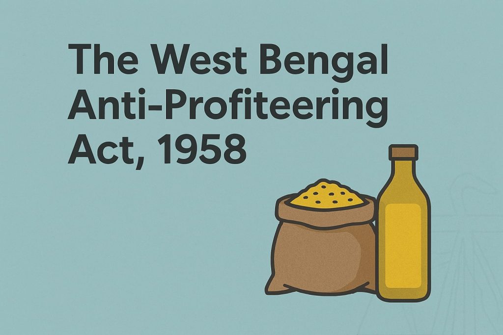The West Bengal Anti-Profiteering Act, 1958: A Legal Safeguard Against Market Exploitation The West Bengal Anti-Profiteering Act, 1958