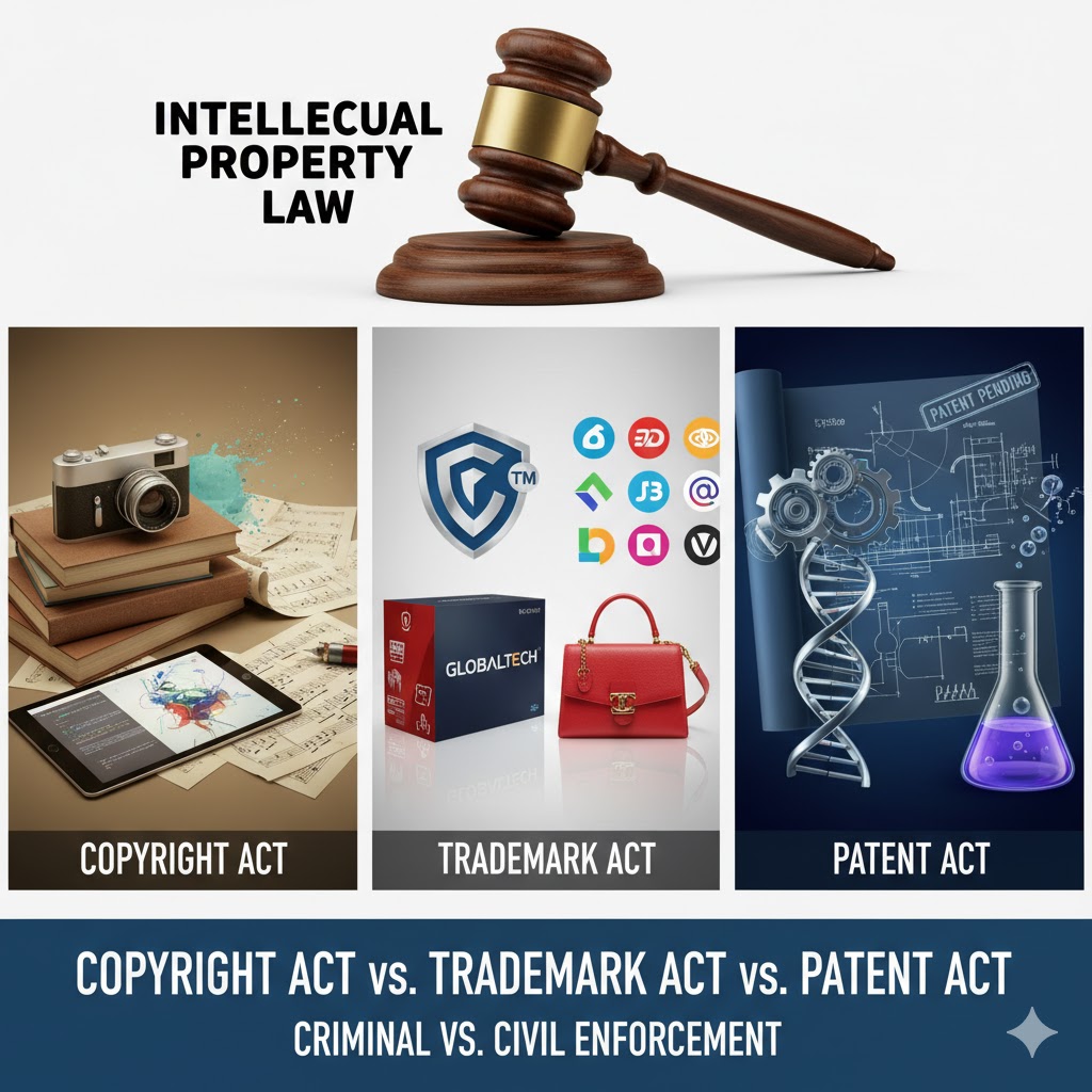 Comparative Analysis of Copyright, Trademark, and Patent Laws: A Law Enforcement Perspective Comparative Analysis of Copyright, Trademark, and Patent Laws: A Law Enforcement Perspective