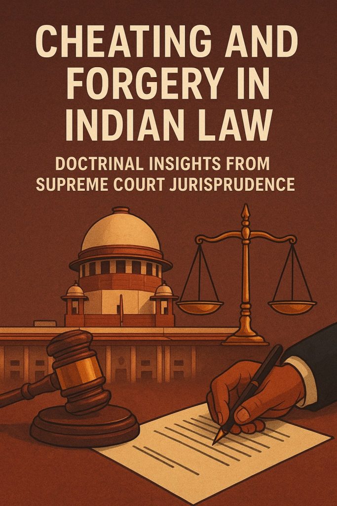 Cheating and Forgery in Indian Law: Doctrinal Insights from Supreme Court Jurisprudence Cheating and Forgery in Indian Law