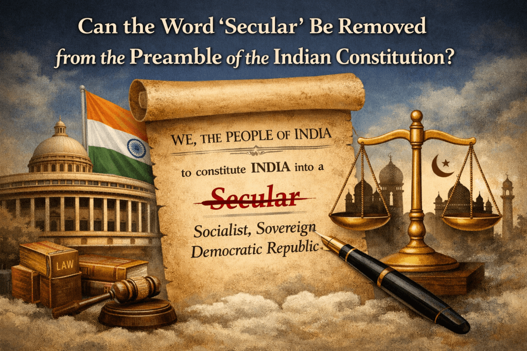 Can the Word Secular Be Removed from the Preamble of the Indian Constitution?