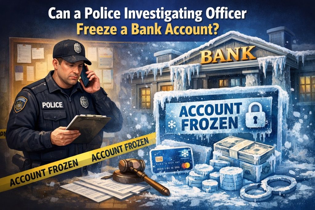Can a Police Investigating Officer Freeze a Bank Account?