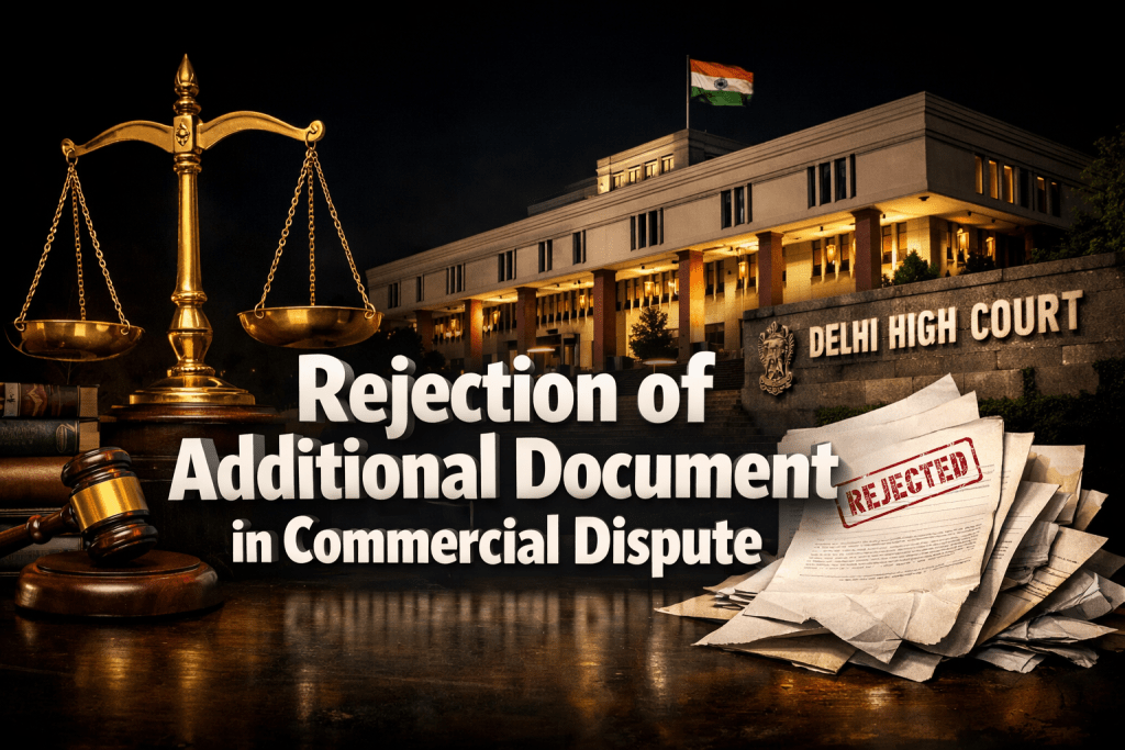 Rejection of additional document in Commercial DIspute
