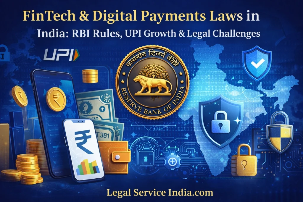FinTech & Digital Payments Laws in India: RBI Rules, UPI Growth, Data Protection & Legal Challenges Explained