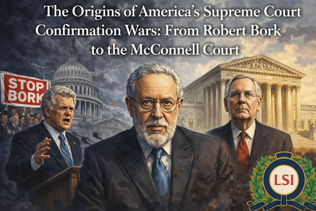 The Origins of America’s Supreme Court Confirmation Wars: From Robert Bork to the McConnell Court The Origins of America’s Supreme Court Confirmation Wars: From Robert Bork to the McConnell Court