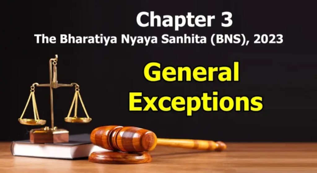 General Exceptions Under Bhartiya Nyaya Sanhita , 2023 General Exceptions Under Bhartiya Nyaya Sanhita , 2023
