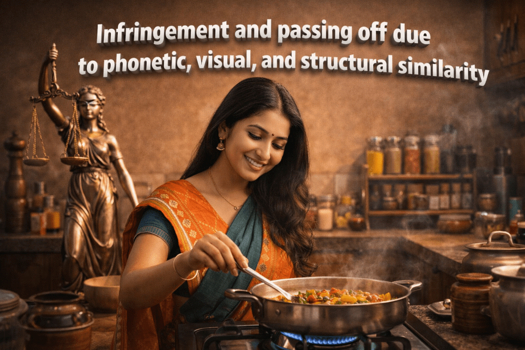 Infringement and passing off due to phonetic, visual, and structural similarity