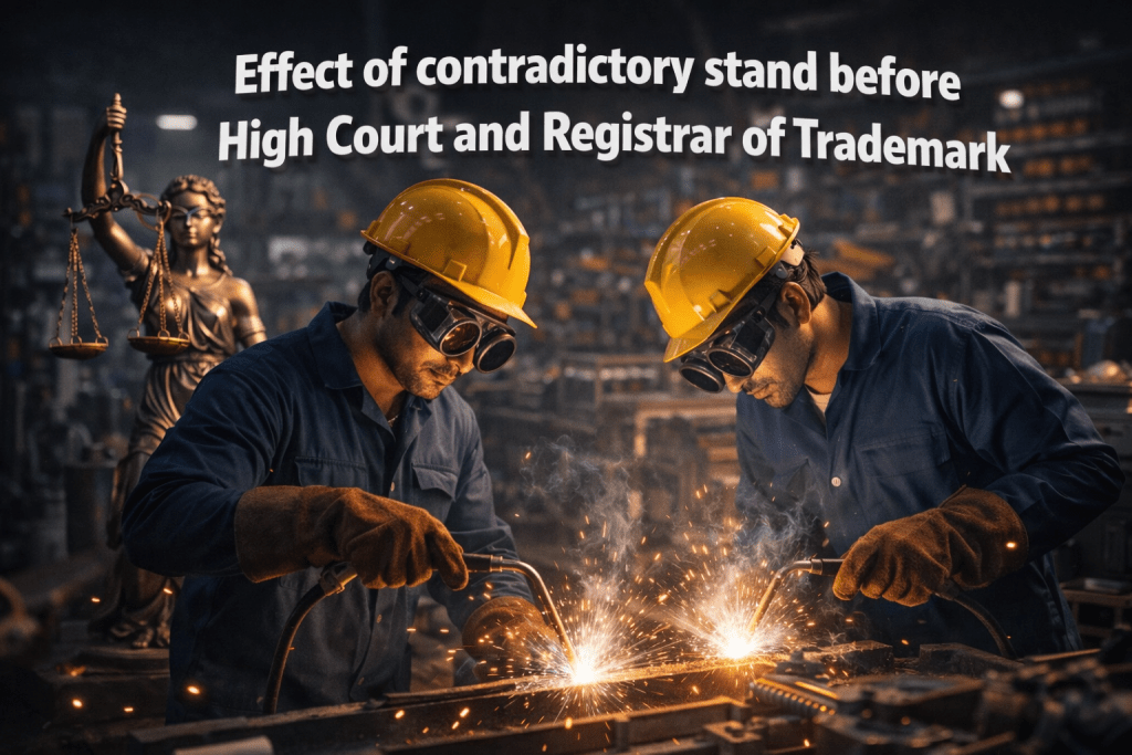 Effect of contradictory stand before High Court and Registrar of Trademark