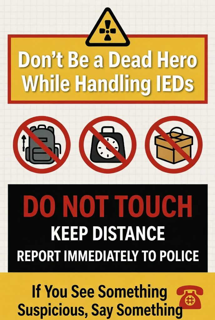 Don’t Be a Dead Hero While Handling IEDs Don’t Be a Dead Hero While Handling IEDs