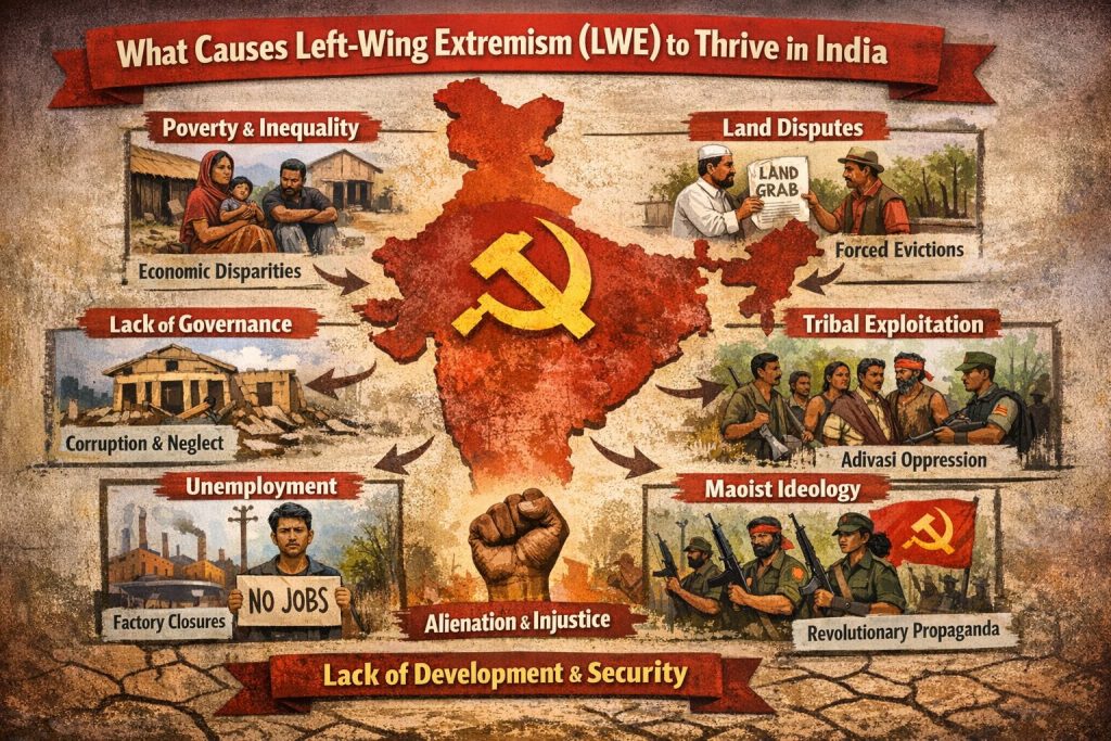 What Causes Left-Wing Extremism (LWE) to Thrive in India