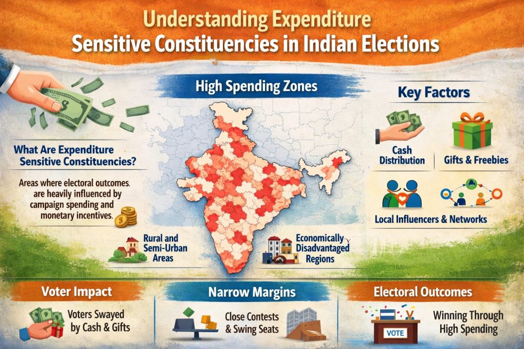 Understanding Expenditure Sensitive Constituencies in Indian Elections