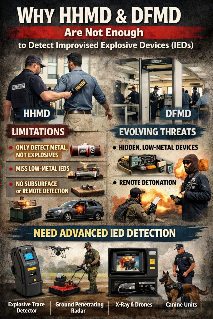 Why HHMD and DFMD Are Not Enough to Detect Improvised Explosive Devices (IEDs) Why HHMD and DFMD Are Not Enough to Detect Improvised Explosive Devices (IEDs)