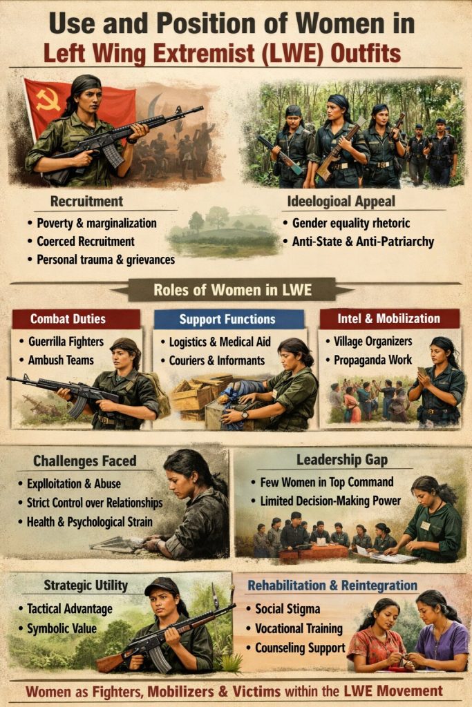 Use and Position of Women in Left Wing Extremist (LWE) Outfits Use and Position of Women in Left Wing Extremist (LWE) Outfits