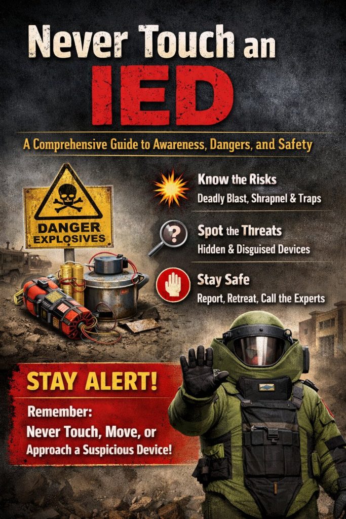Never Touch an IED: A Comprehensive Guide to Awareness, Dangers, and Safety A Comprehensive Guide to Awareness, Dangers, and Safety