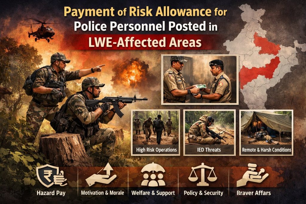 Payment of Risk Allowance for Police Personnel Posted in LWE-Affected Areas Payment of Risk Allowance for Police Personnel Posted in LWE-Affected Areas
