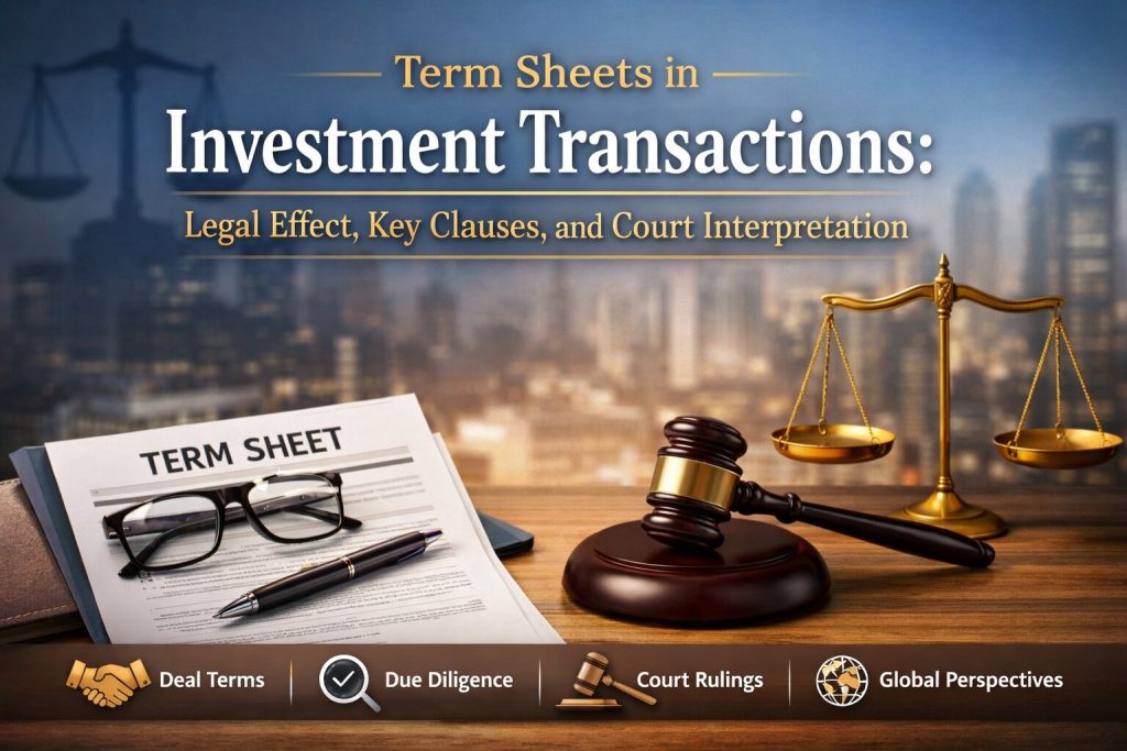 Term Sheets in Investment Transactions: Legal Effect, Key Clauses, and Court Interpretation