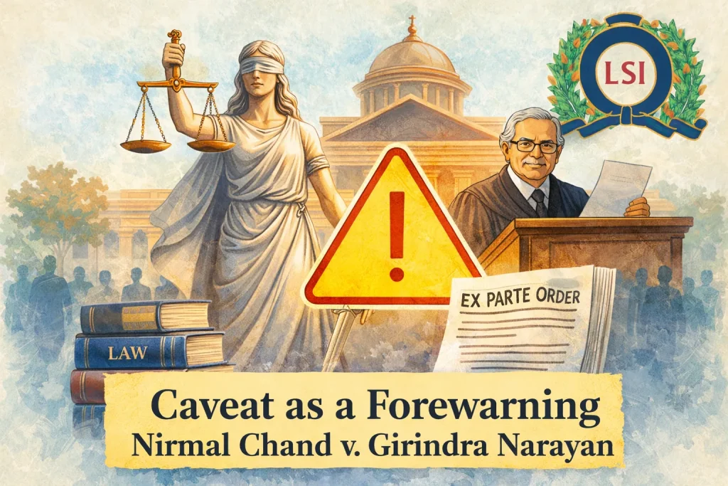 Caveat as a Forewarning: Nirmal Chand v. Girindra Narayan Explained