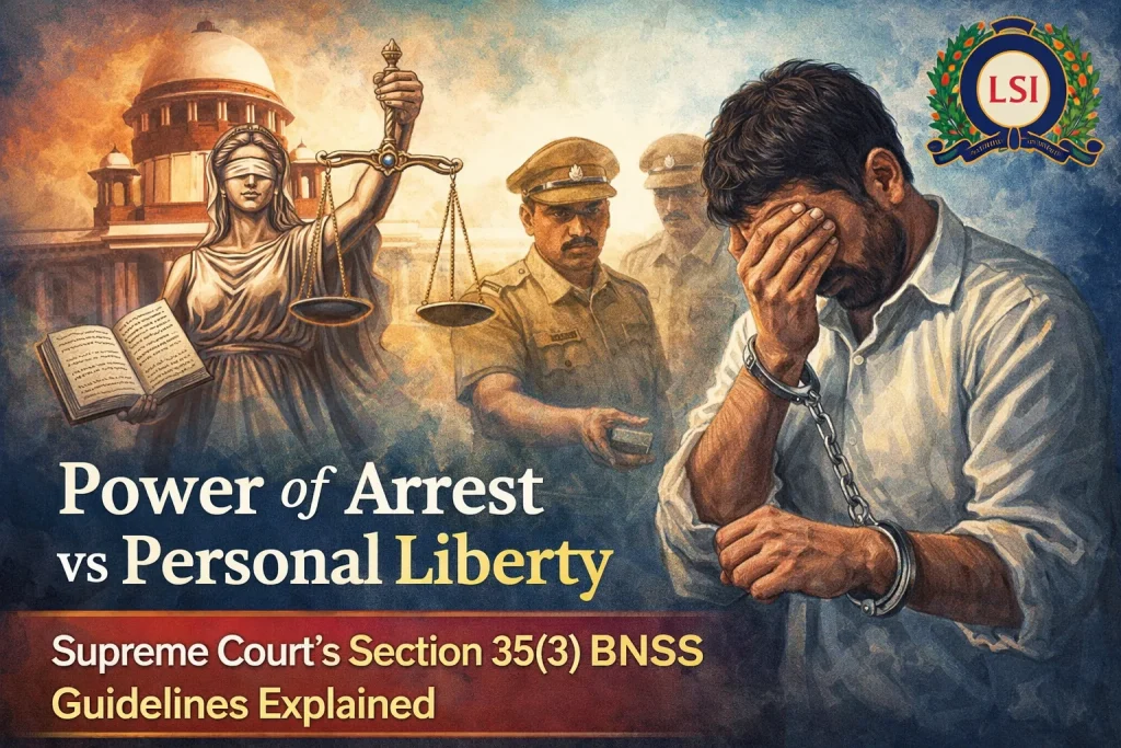 Arrest as an Exception, Not the Rule: Supreme Court Reinforces Safeguards Under the BNSS