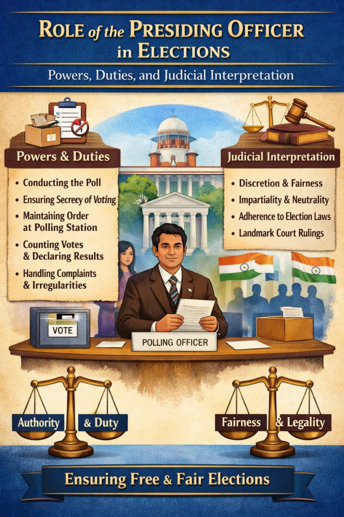 Role of the Presiding Officer in Elections: Powers, Duties, and Judicial Interpretation