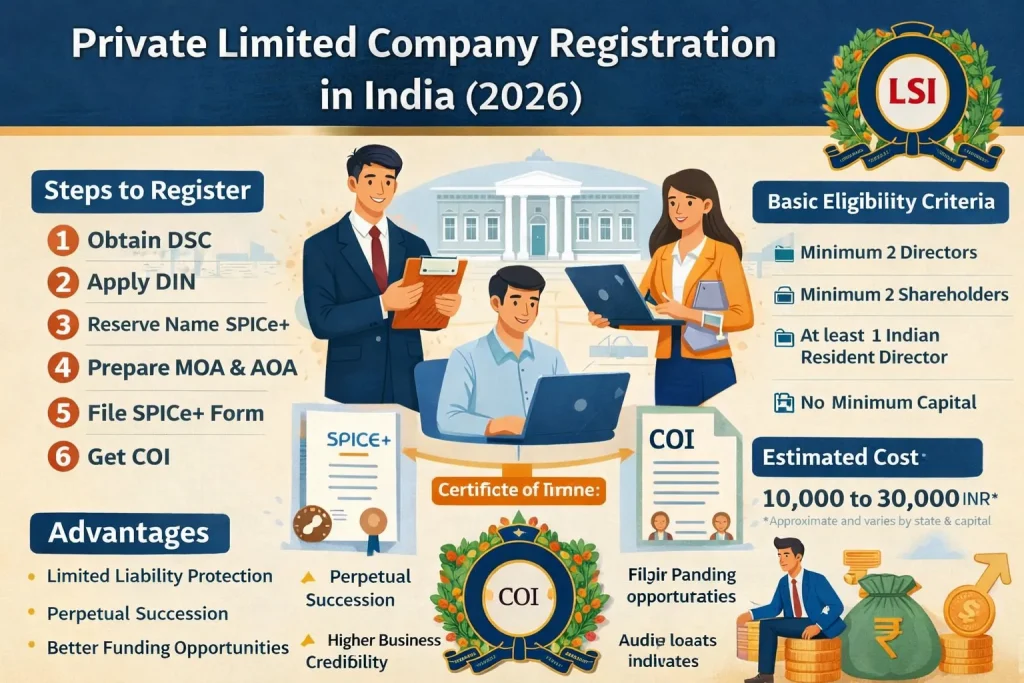 Private Limited Company Registration Process 2026 Private Limited Company Registration Process 2026