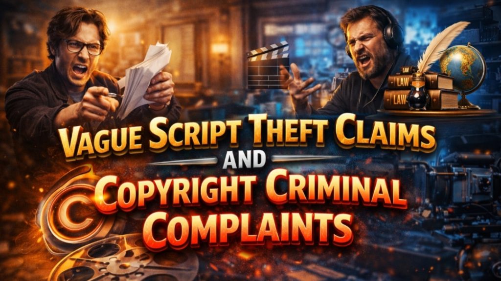Vague Script Theft Claims and Copyright Criminal Complaints Vague Script Theft Claims and Copyright Criminal Complaints