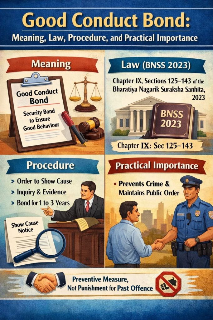 Good Conduct Bond: Meaning, Law, Procedure, and Practical Importance