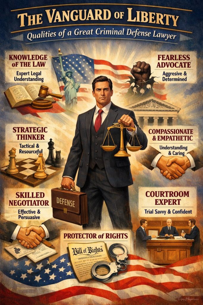 The Vanguard of Liberty: Qualities of a Great Criminal Defense Lawyer