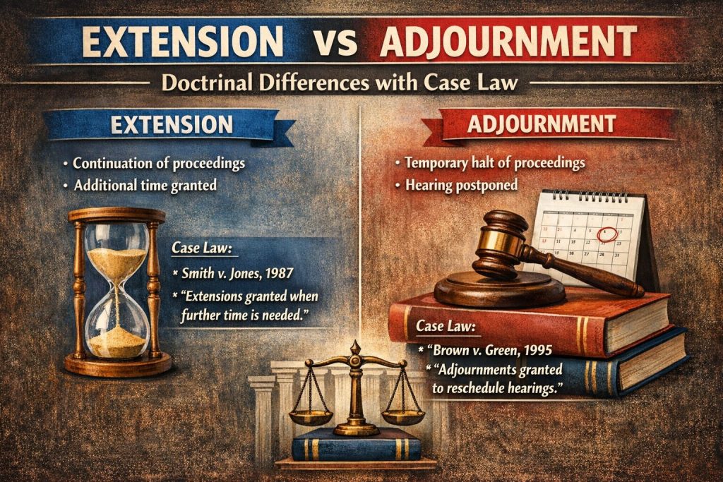 Extension vs. Adjournment: Doctrinal Differences with Case Law