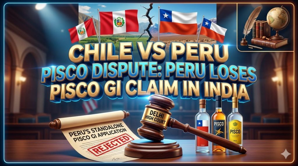 Chile vs Peru Pisco Dispute: Peru Loses Standalone Pisco GI Claim in India