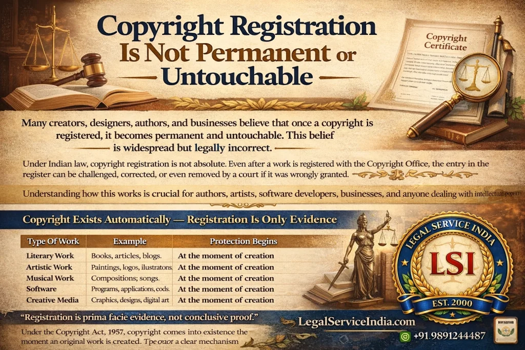 Can a Registered Copyright Be Cancelled in India