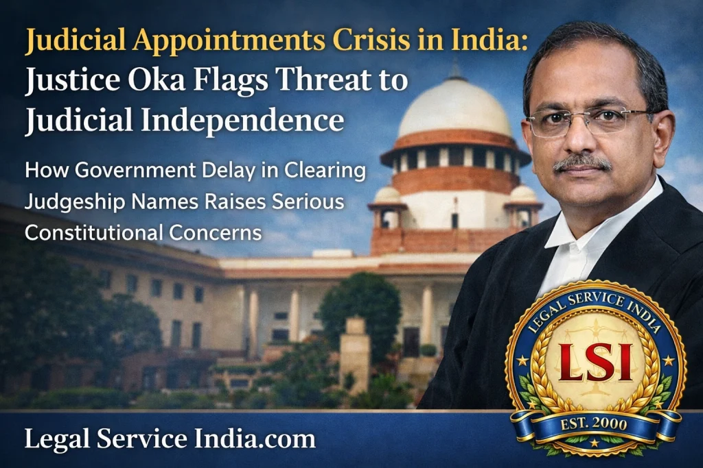 Judicial Appointments Crisis in India: Justice Oka Flags Threat to Judicial Independence Judicial Appointments Crisis in India: Justice Oka Flags Threat to Judicial Independence