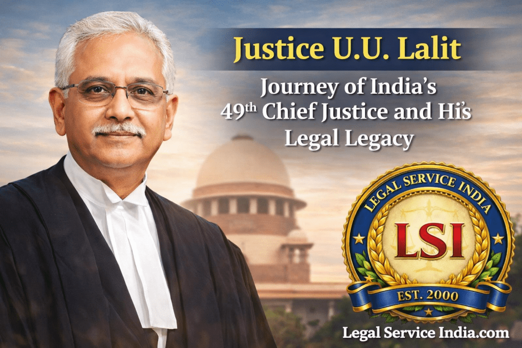 A Study on the Life and Judicial Career of Justice U.U. Lalit