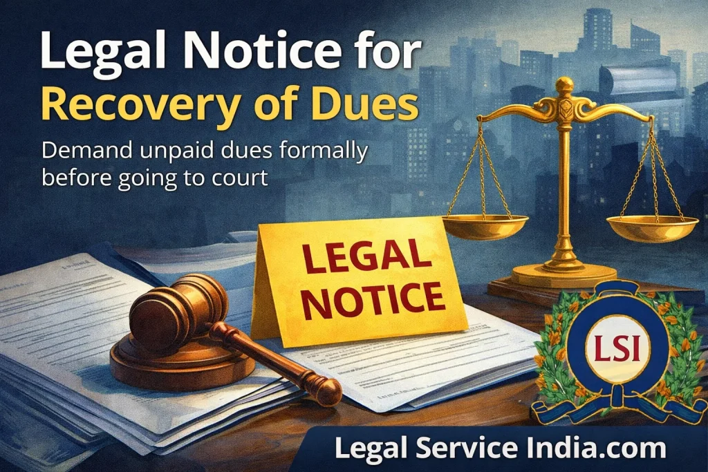Legal Notice Recovery of Dues