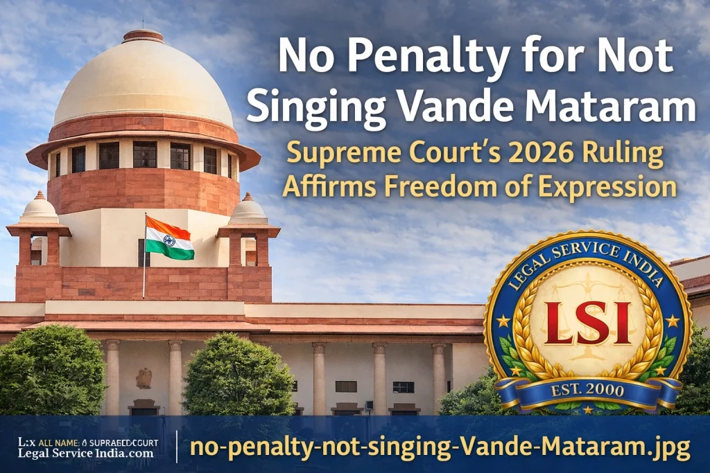 No Penalty for Not Singing Vande Mataram: Supreme Court Reaffirms Freedom of Expression (2026 Ruling)