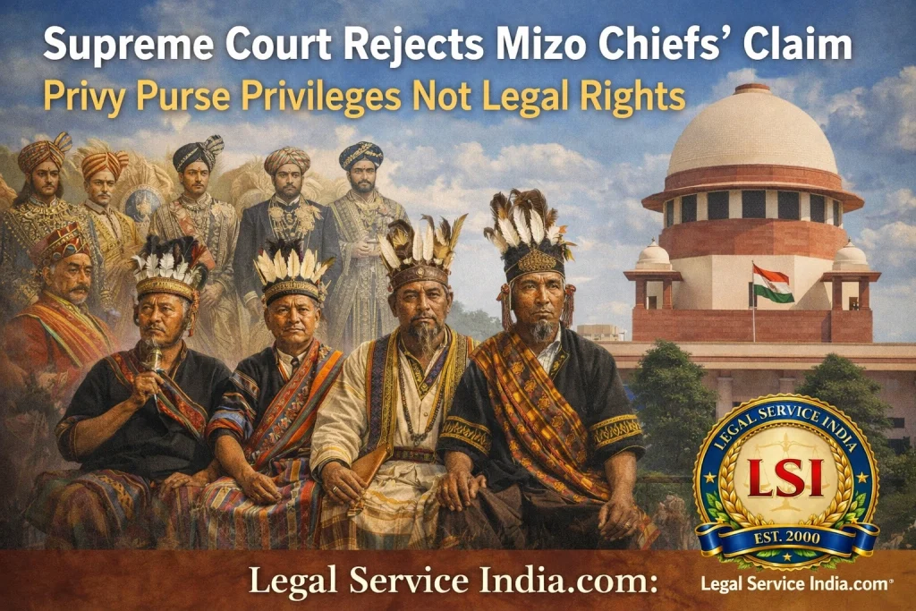 Supreme Court: Privy Purse Privileges Of Princely Rulers Not Enforceable Legal Rights—Mizo Chiefs' Claim Rejected