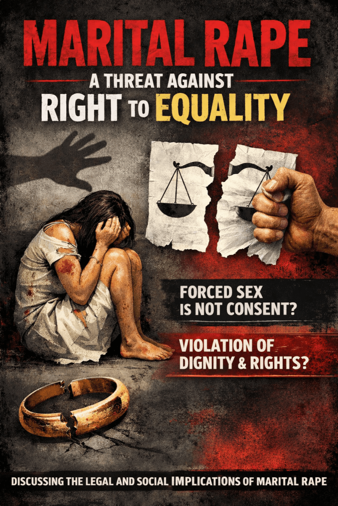 Marital Rape: A Threat Against Right To Equality