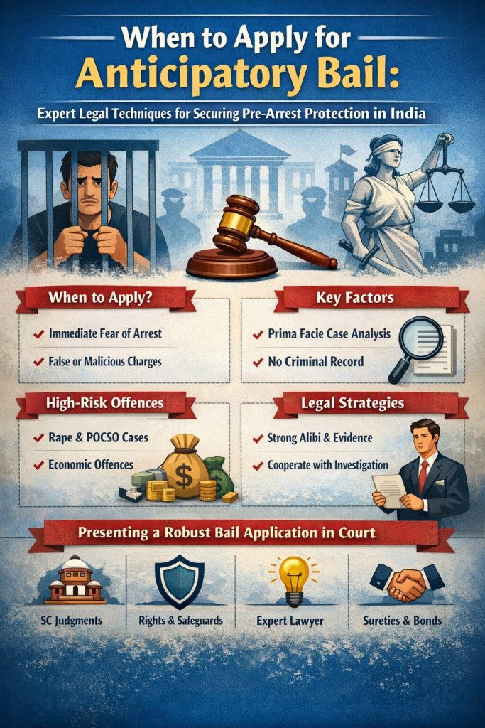 When to Apply for Anticipatory Bail: Expert Legal Techniques for Securing Pre-Arrest Protection in India
