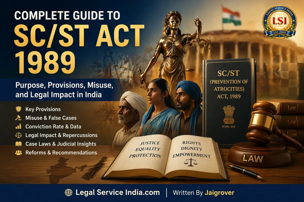 SC/ST Act 1989 Explained: Purpose, Provisions, Misuse & Legal Impact in India SC/ST Act 1989 Explained: Purpose, Provisions, Misuse & Legal Impact in India
