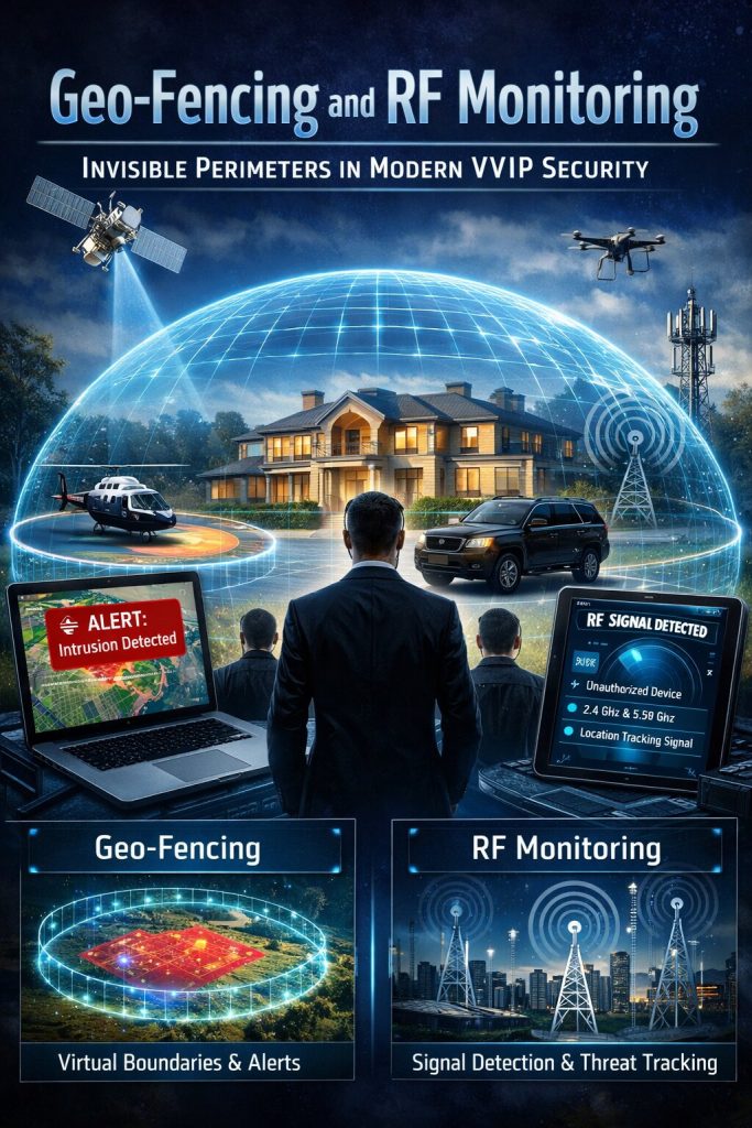 Geo-Fencing and RF Monitoring: Invisible Perimeters in Modern VVIP Security