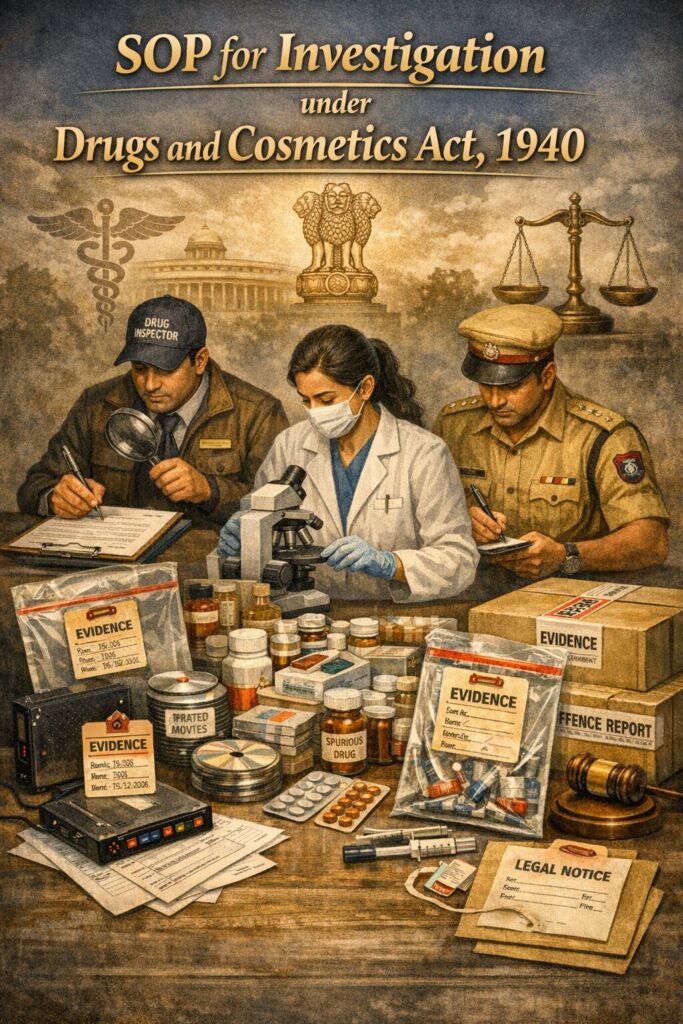 Standard Operating Procedure (SOP) for Investigation of Cases under the Drugs and Cosmetics Act, 1940