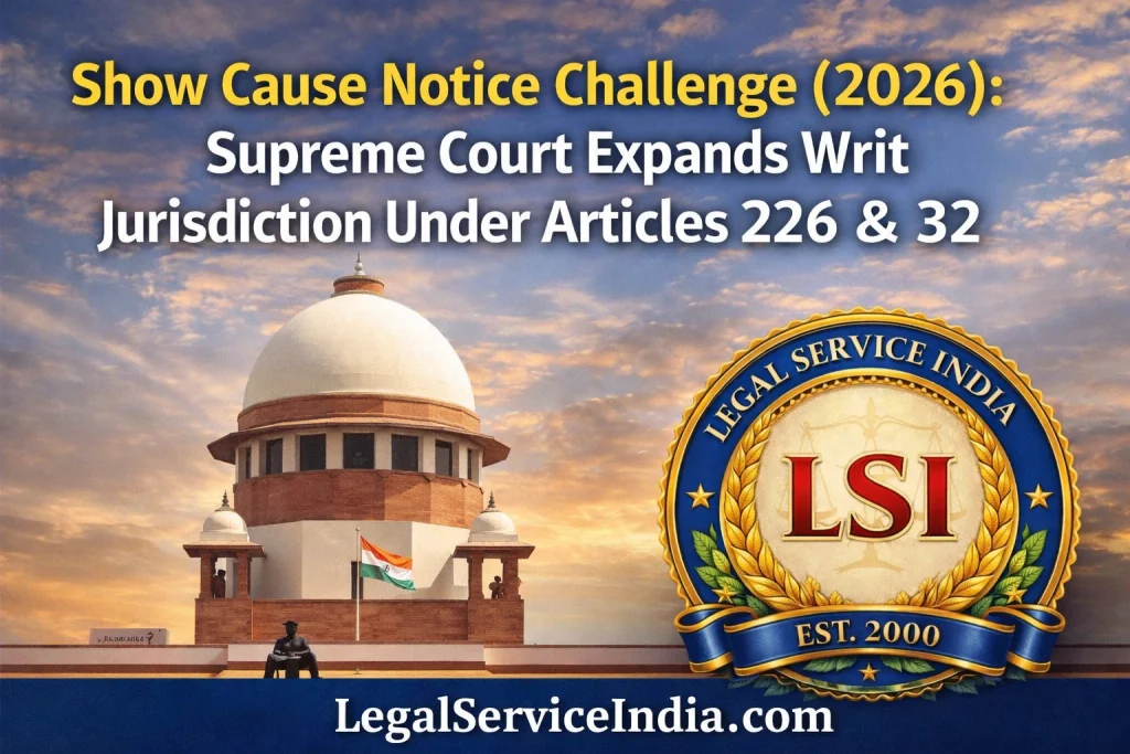 Show Cause Notice Challenge in Writ Jurisdiction