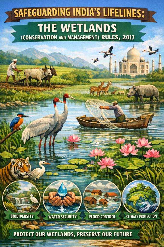 Safeguarding India’s Lifelines: The Wetlands (Conservation and Management) Rules, 2017 Safeguarding India's Lifelines: The Wetlands (Conservation and Management) Rules, 2017