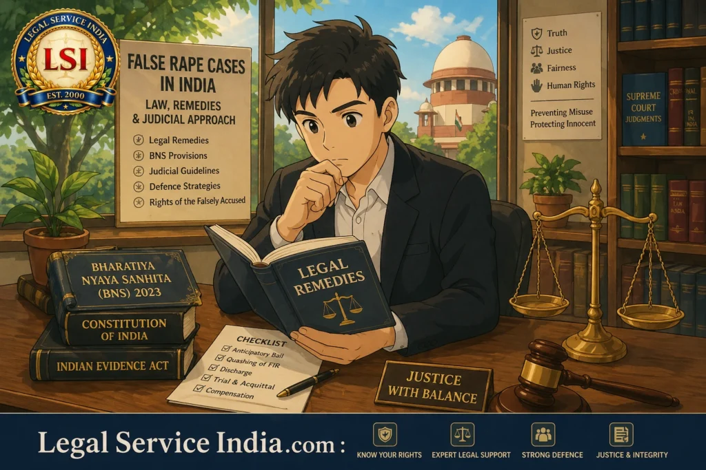 false rape allegation law India