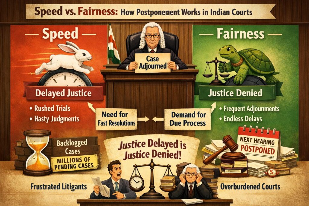 Speed vs. Fairness: How Postponement Works in Indian Courts