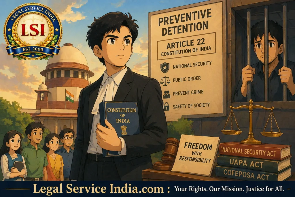 Preventive Detention in India: Laws, Article 22, Cases & Human Rights Debate