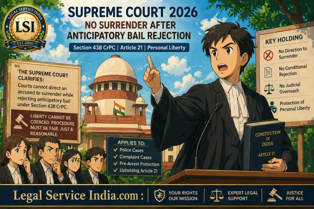 No Surrender After Anticipatory Bail Rejection Under Section 438 CrPC