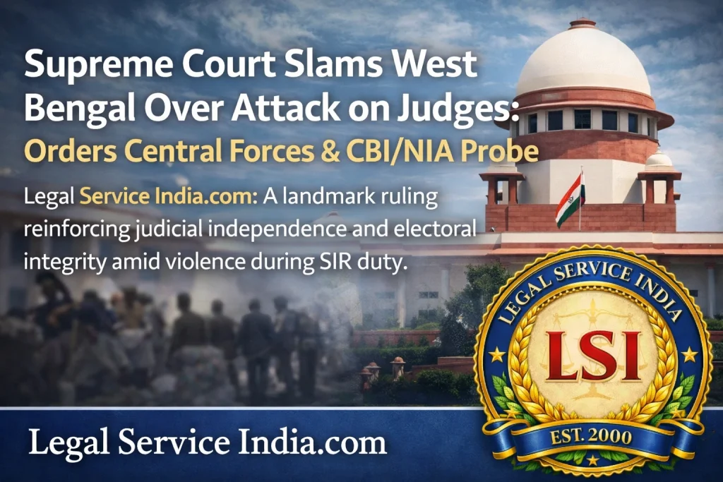 Supreme Court Slams West Bengal Over Attack On Judges: Orders Central Forces & CBI/NIA Probe Supreme Court Slams West Bengal Over Attack On Judges: Orders Central Forces & CBI/NIA Probe
