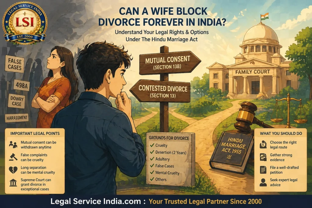 Wife stops divorce India