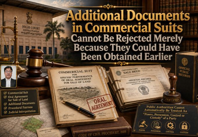 Additional Documents in Commercial Suits Cannot Be Rejected Merely Because They Could Have Been Obtained Earlier Additional Documents in Commercial Suits Cannot Be Rejected Merely Because They Could Have Been Obtained Earlier
