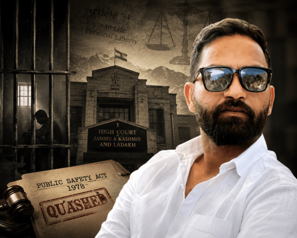 229 Days Behind Bars: Mehraj Malik PSA Detention Quashed By J&K High Court | Article 21 & Lost Liberty 229 Days Behind Bars: Mehraj Malik PSA Detention Quashed By J&K High Court | Article 21 & Lost Liberty
