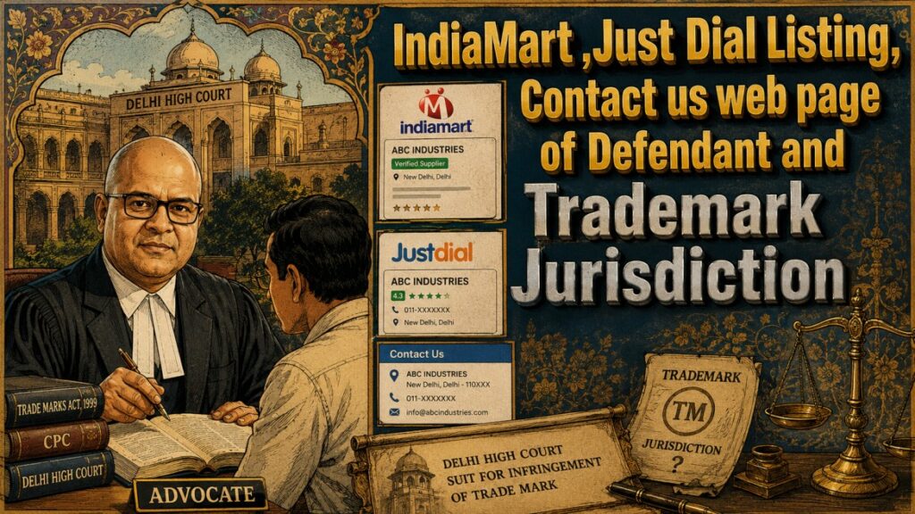 Delhi High Court On Trademark Jurisdiction: Website, IndiaMART & Justdial Listings Enough To Confer Delhi Jurisdiction Delhi High Court trademark jurisdiction